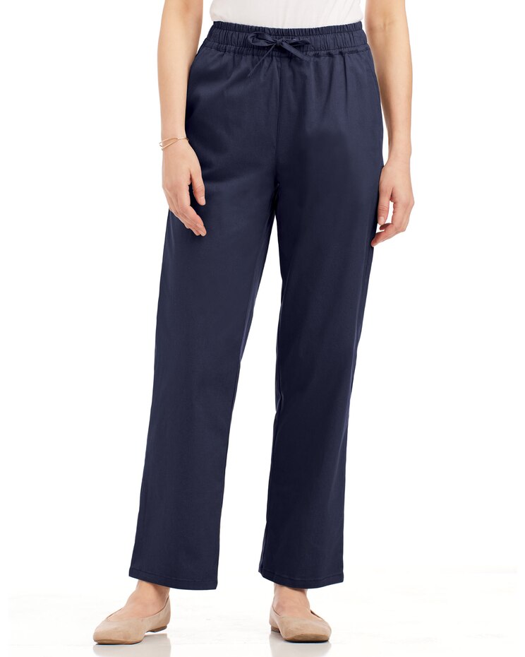 Wide-Leg Pull-On Pants image number 2