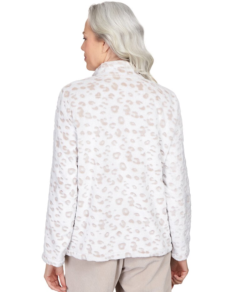 Alfred Dunner® St.Moritz Sculpted Mock Neck Animal Jacket image number 2