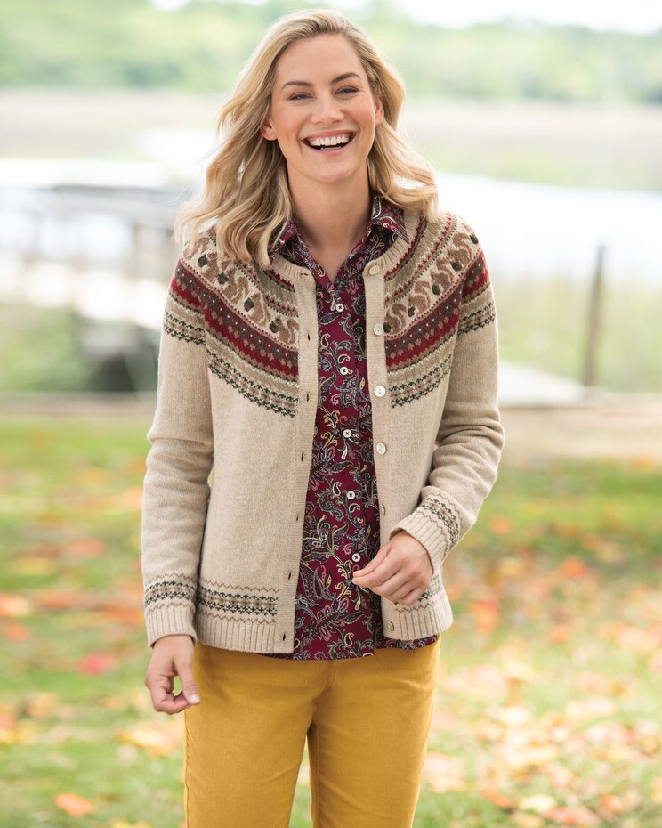 Limited Edition Wool Blend Squirrel Cardigan Sweater image number 2