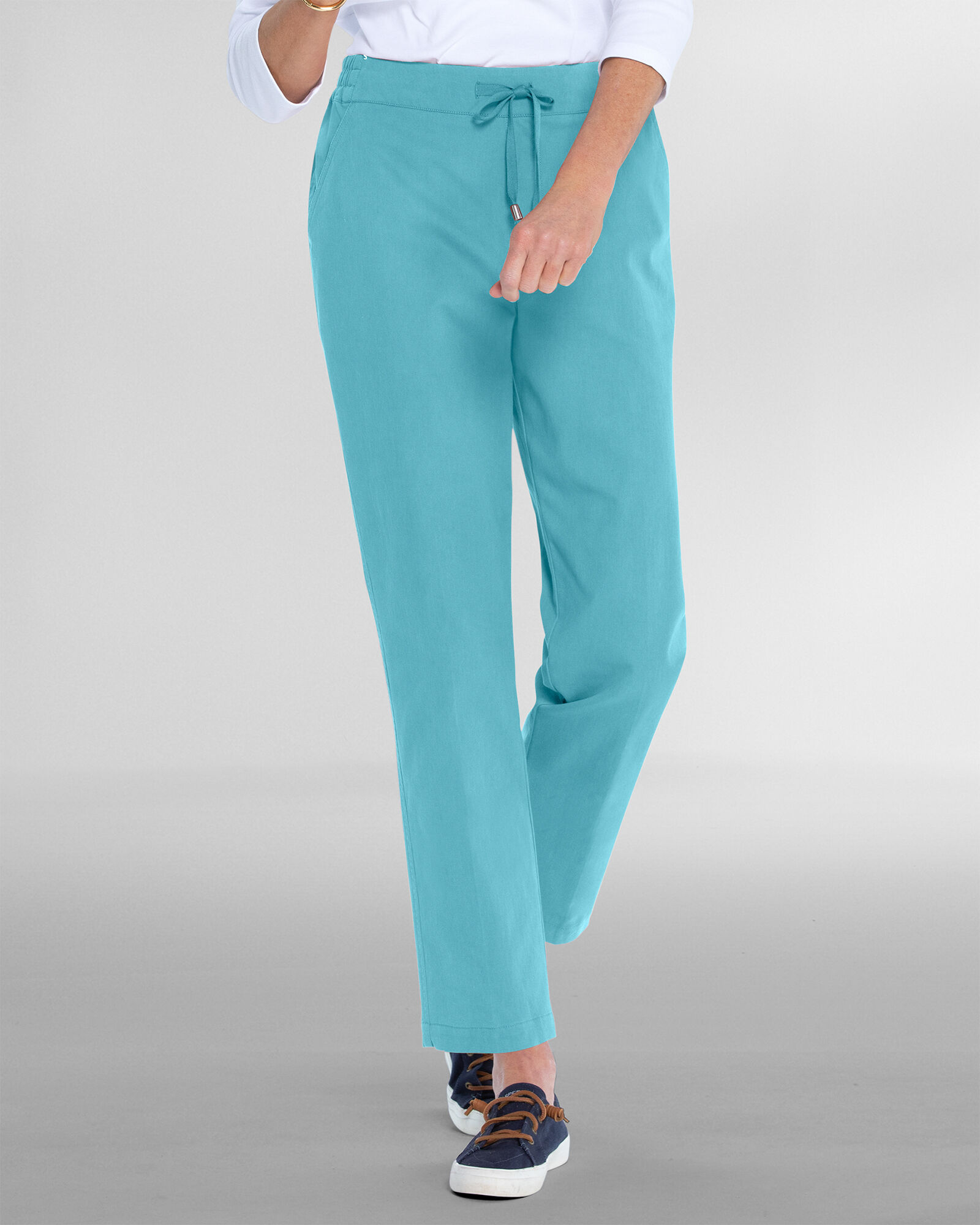 Chinos with elastic ankles top