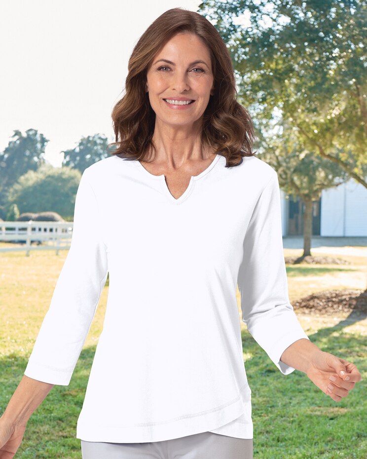 Prima™ Cotton Tulip-Hem Tee image number 1