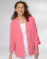 Nantucket Textured-Cotton Relaxed Jacket thumbnail number 1