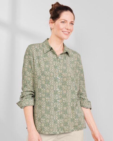 Batik Tiles Crinkle Shirt 