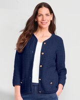Bayside Cotton Gold-Button Cardigan  thumbnail number 1