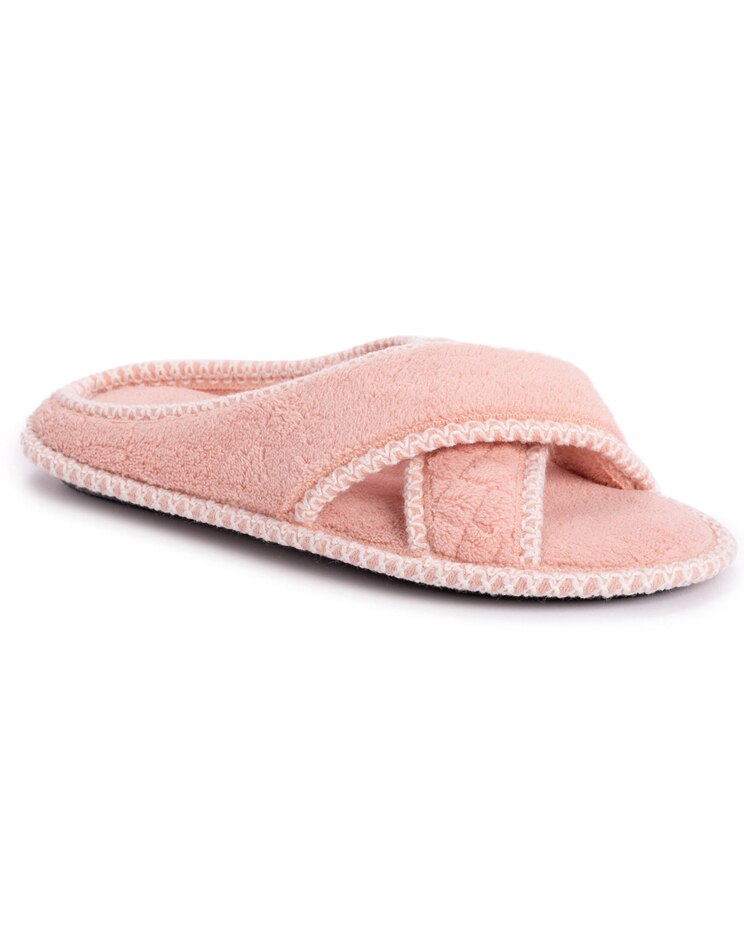 MUK LUKS® Ada Micro Chenille Criss Cross Slipper image number 1