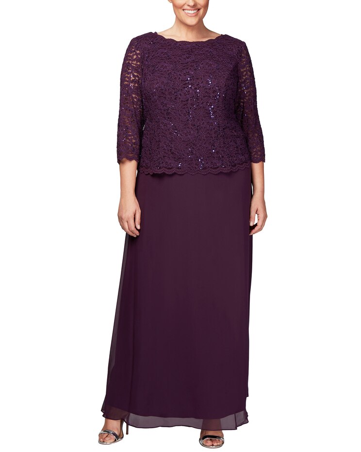 Long Lace Mock Dress  image number 4