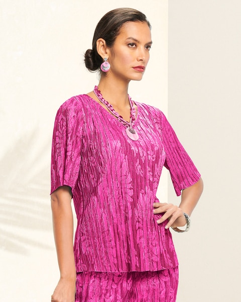 Sunray Pleat Top