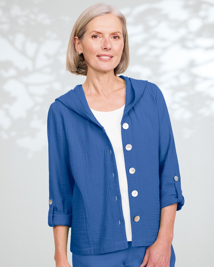 Nantucket Textured-Cotton Hooded Jacket image number 1