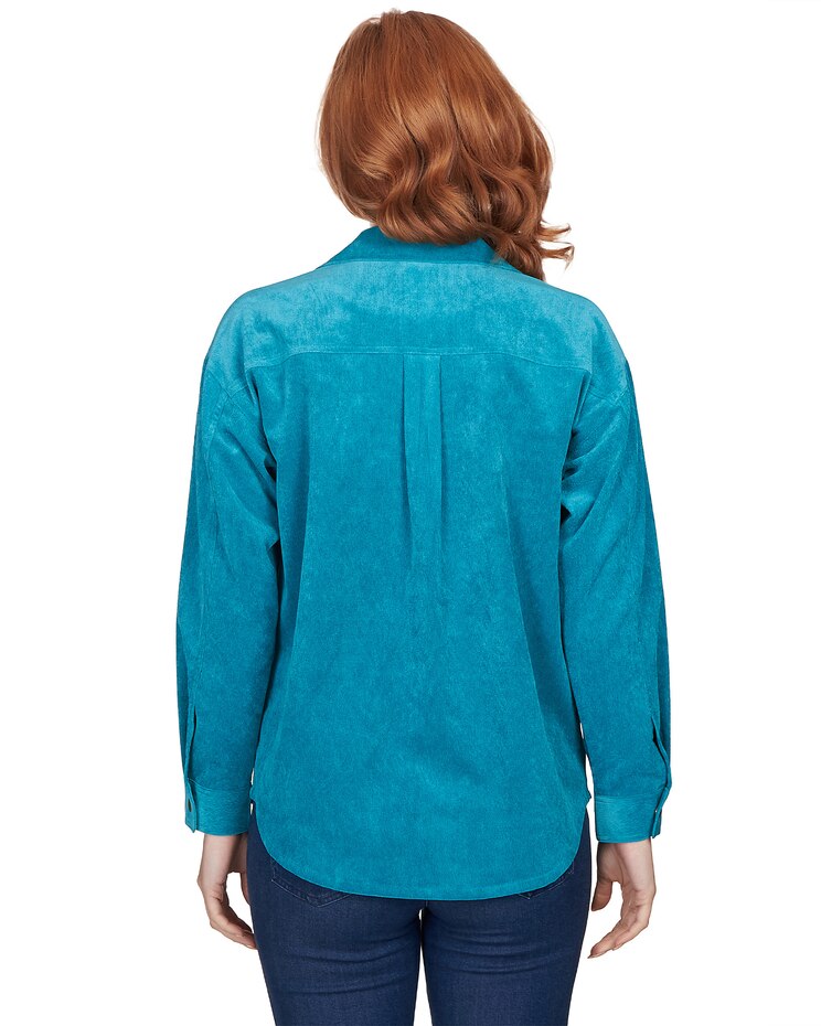 Ruby Rd® Button Up Solid Pincord Jacket image number 3