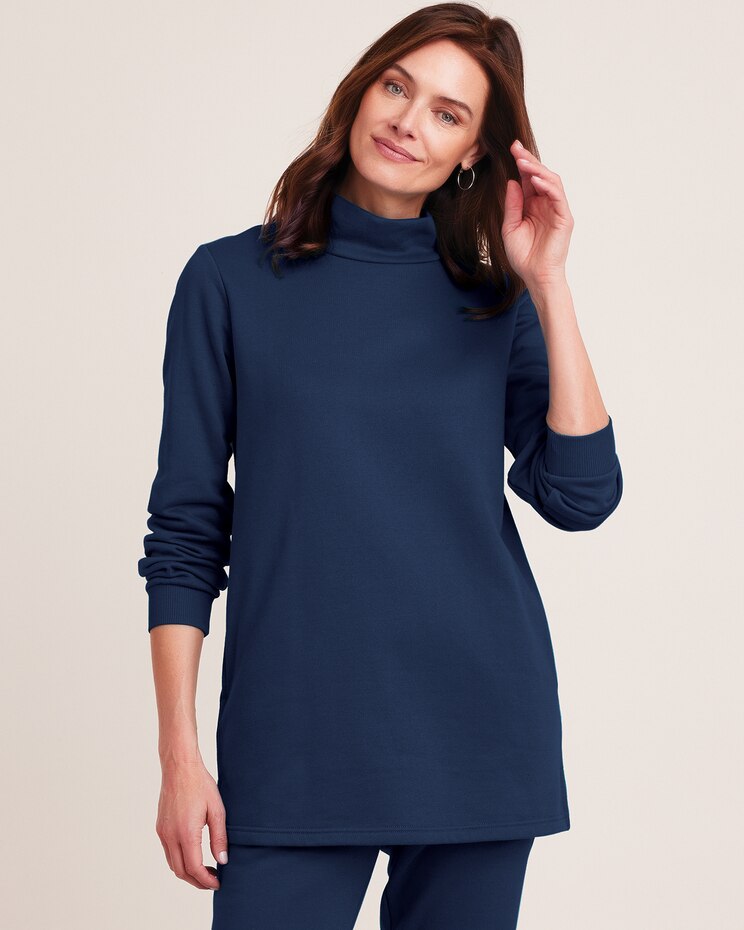 Better-Than-Basic Mock Neck Tunic Sweatshirt image number 3