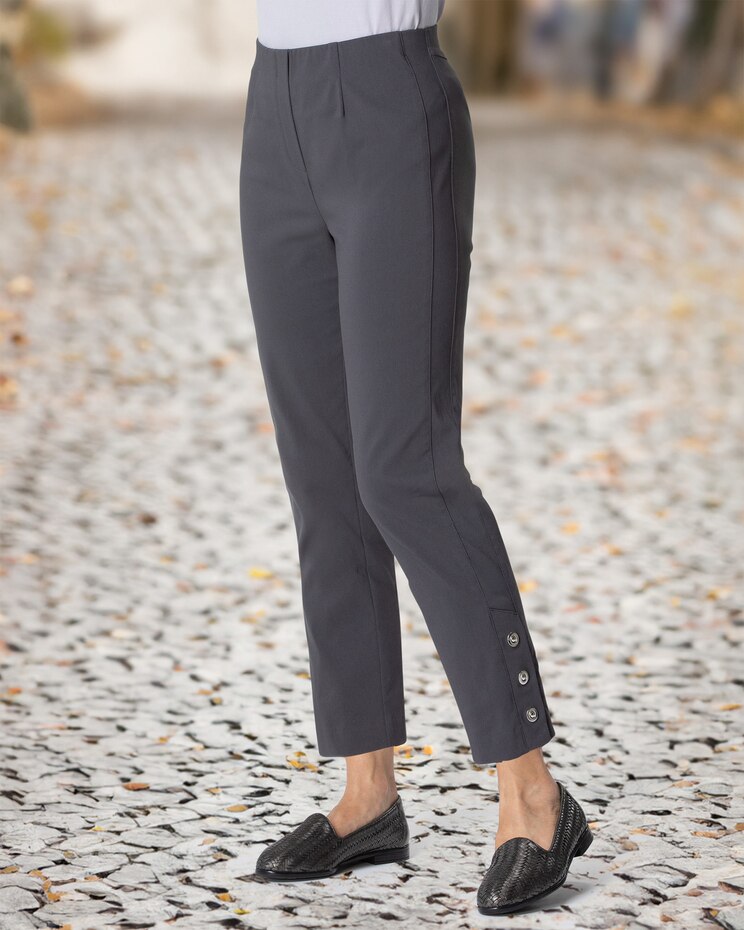 SlimSation Snap-Hem Ankle Pants