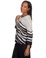 Alfred Dunner® Animal Jacquard Crew Neck Sweater thumbnail number 7