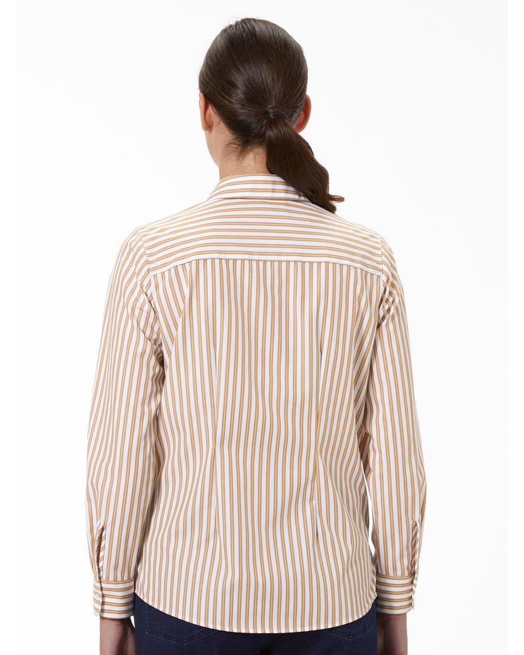 Foxcroft® No-Iron Perfect-Fit Tri-Stripe Long-Sleeve Shirt image number 2