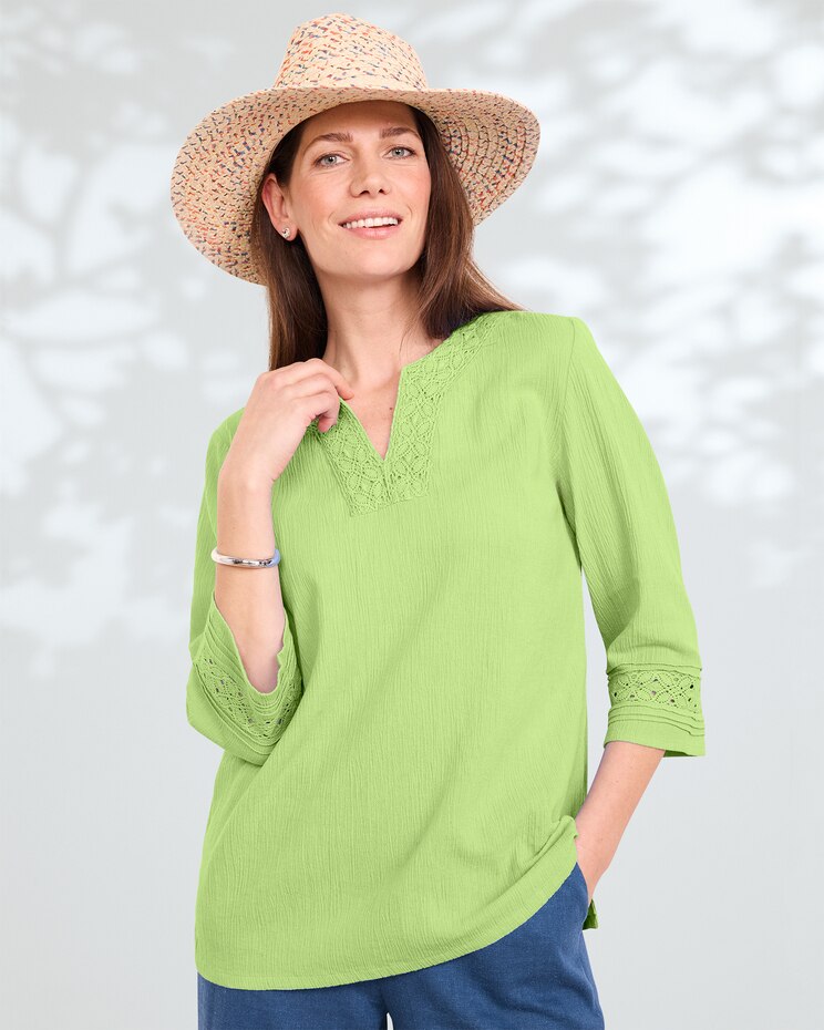 Easy Breezy Lace-Trim Tunic image number 1