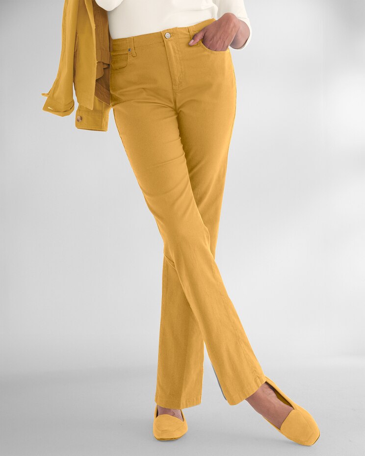DreamFlex Color Comfort-Waist Classic Straight Leg Jeans image number 1