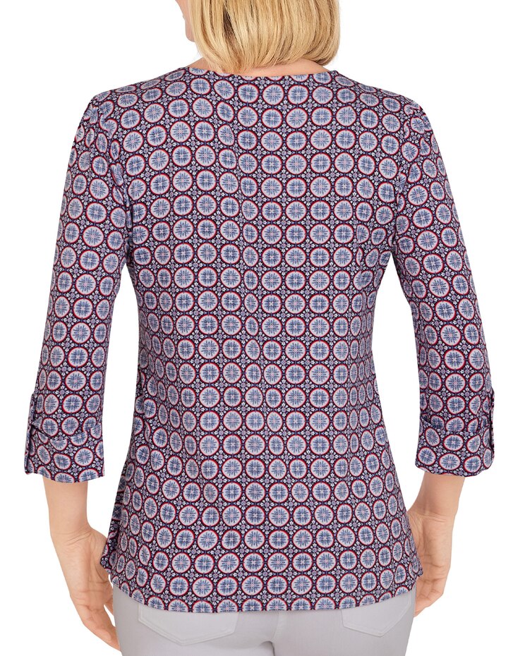 Ruby Rd® Foulard Print Top image number 3