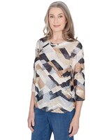 Alfred Dunner® Classics Abstract Chevron Top thumbnail number 3