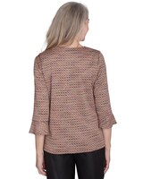 Alfred Dunner® Rue Rivoli Beaded Split Neck Space Dye Top thumbnail number 2