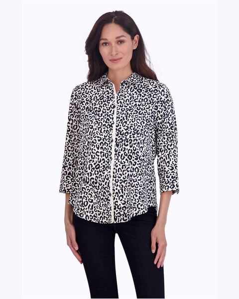 Charlie No Iron Leopard Print Shirt