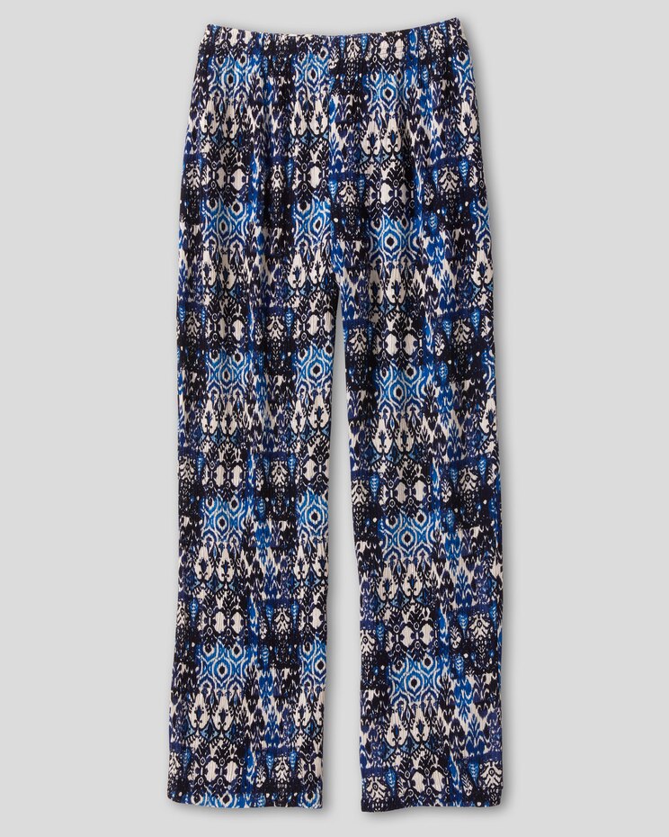 Ikat-Print Crinkle Pants image number 4