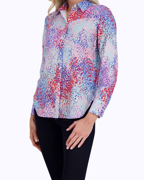 Meghan Easy Care Linen Speckle Shirt