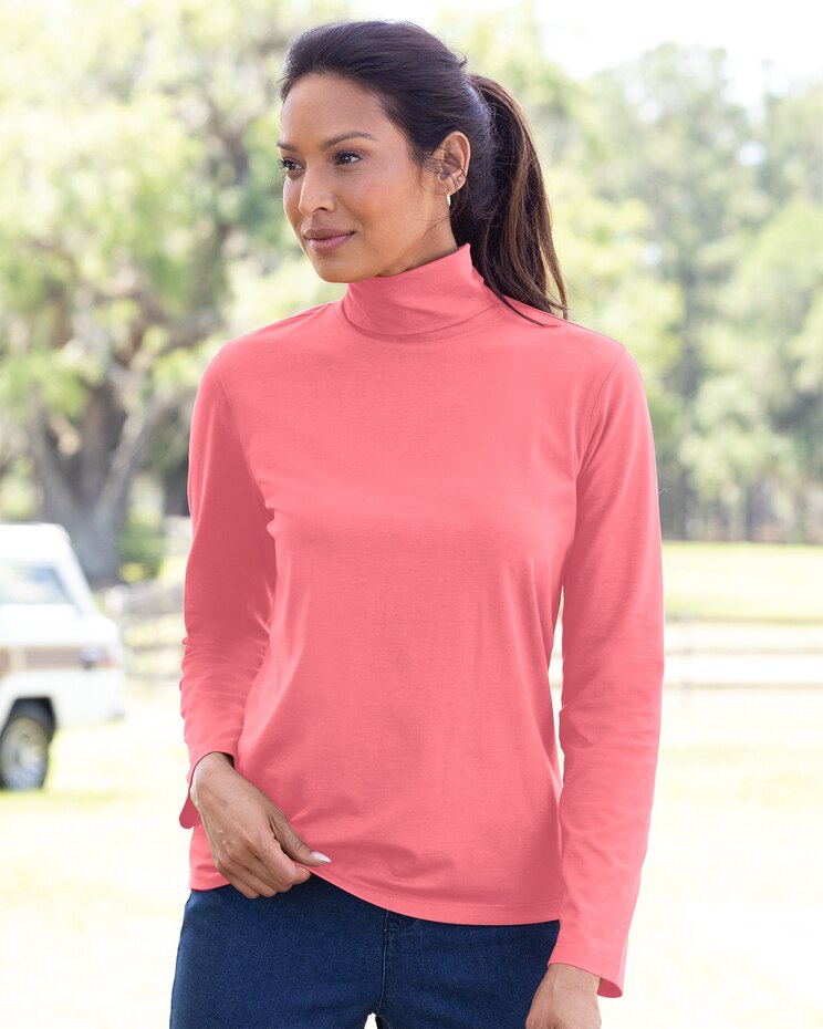 Prima™ Cotton Solid Turtleneck image number 1