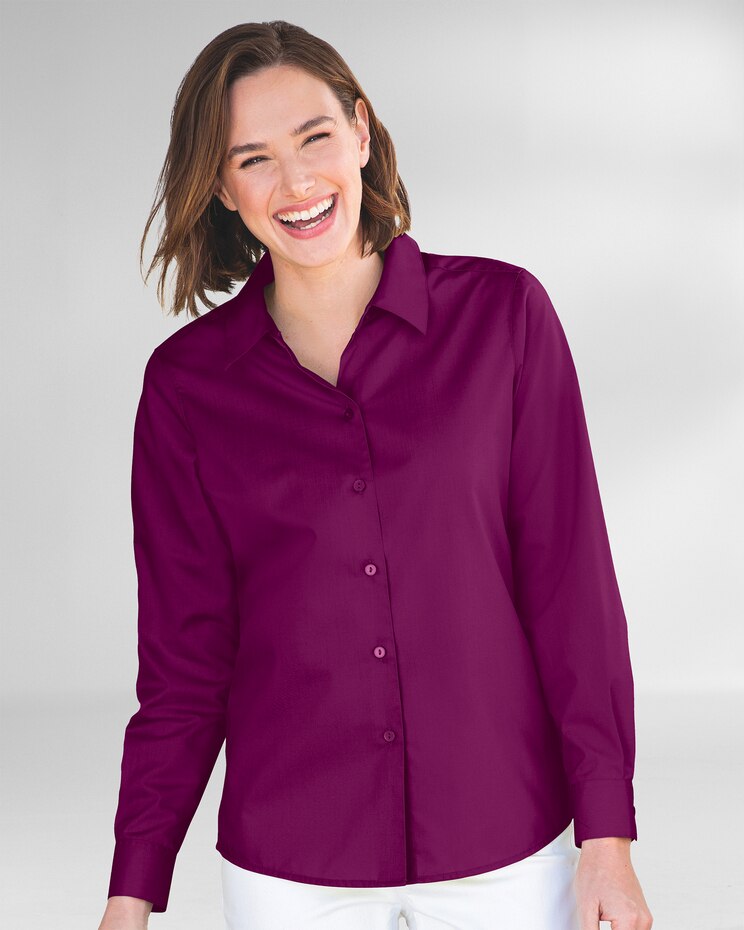 Foxcroft® Perfect-Fit Long-Sleeve Non-Iron Shirt image number 1