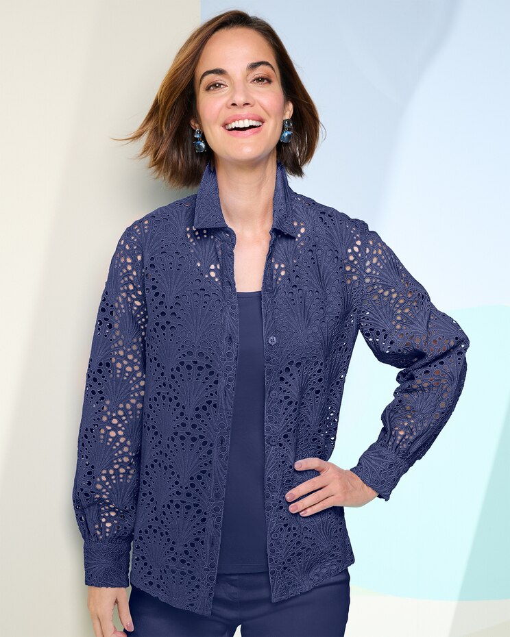 Scallop Eyelet Big Shirt image number 1