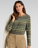 Essential Cotton Striped Tee thumbnail number 1