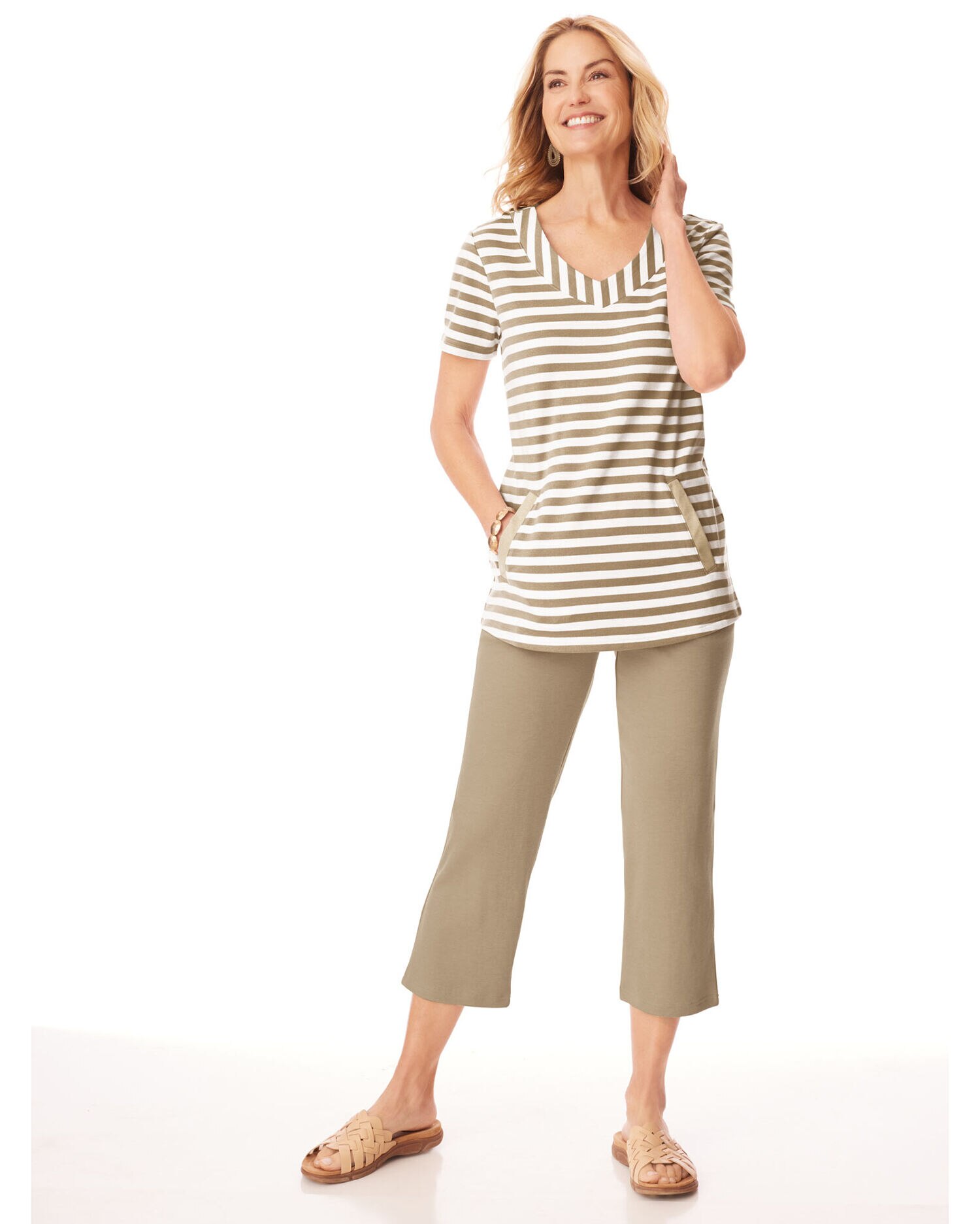 Summer Striped Capris Set