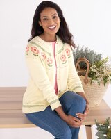 Limited-Edition Floral Fair Isle Cardigan thumbnail number 2