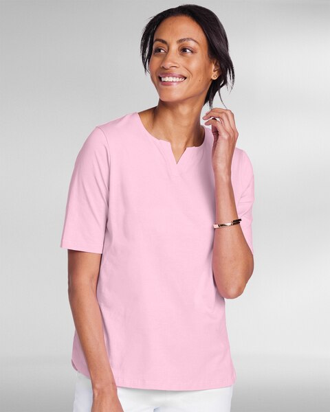 Prima™ Cotton Solid Notched-V Tee