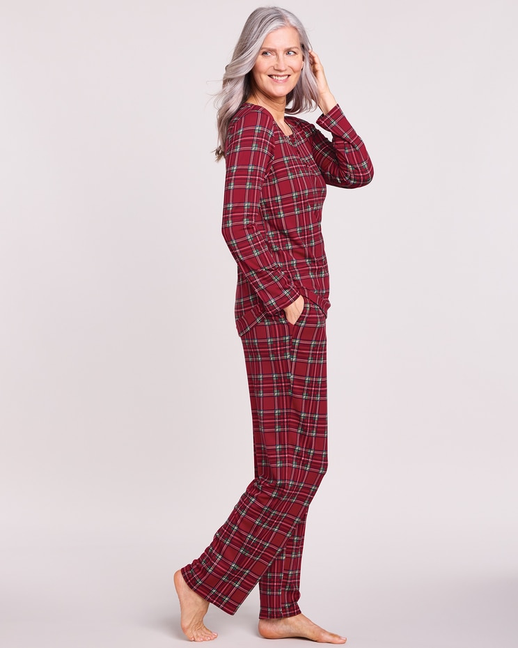 Comfy & Cozy Satin Trim Pajamas image number 2