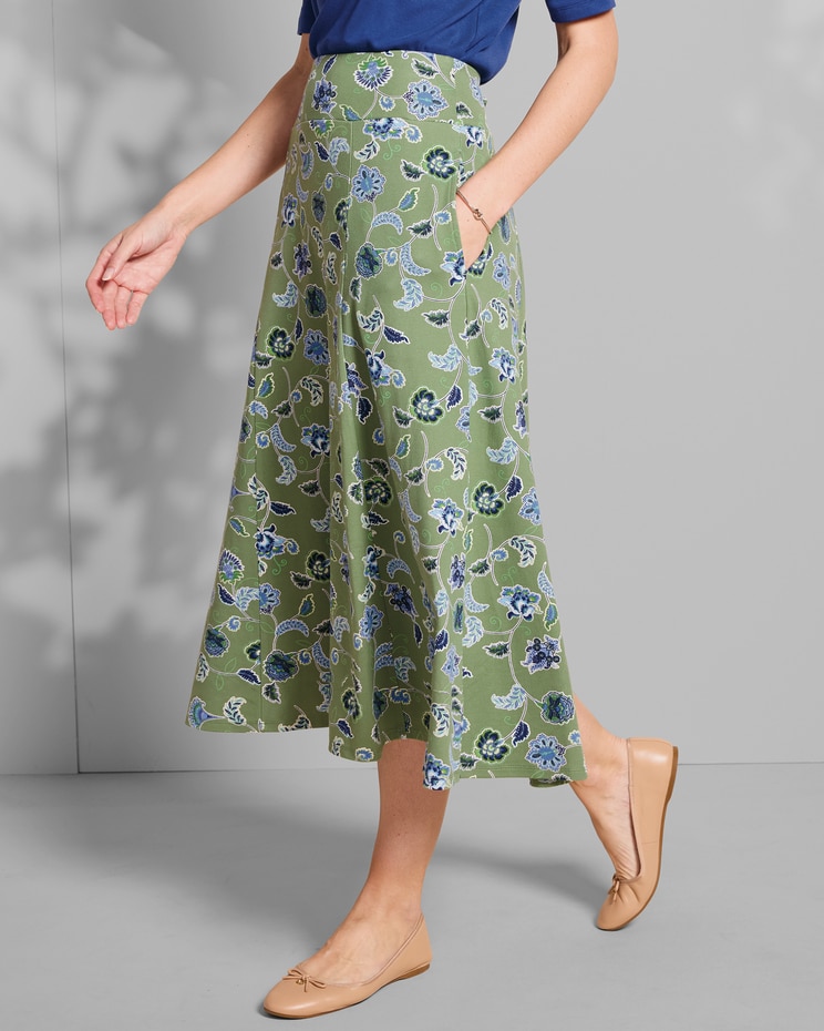 Everyday Knit Floral Skirt image number 2