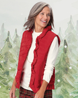 Ruffle-Trim Quilted Vest thumbnail number 1