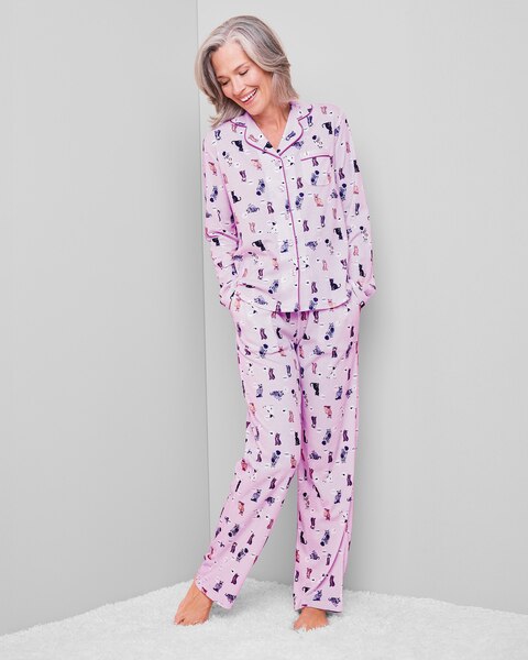 Karen Neuburger® Chatty Cats Long-Sleeve Girlfriend Pajamas