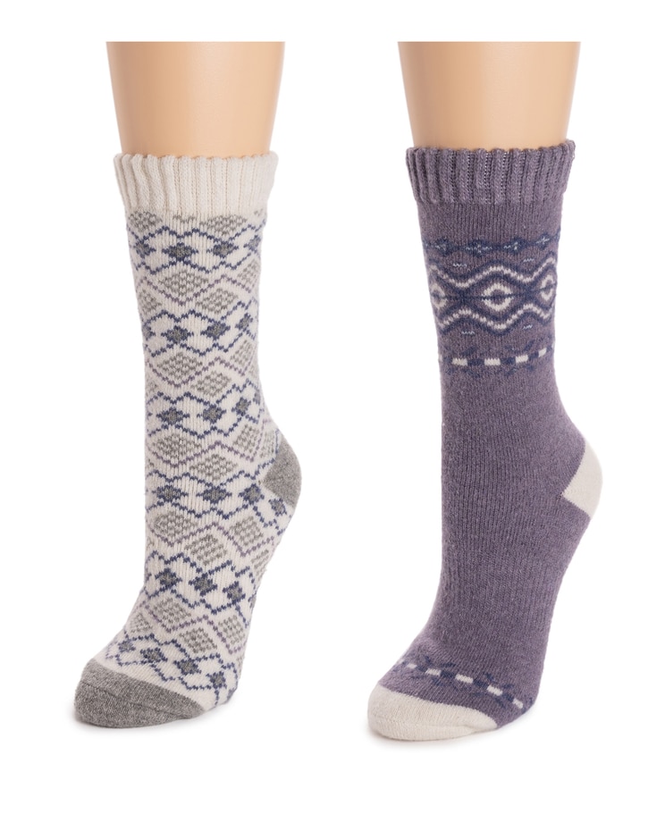 MUK LUKS® Womens Wool Socks 2Pr Pack image number 5