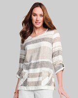 Sunrise Stripe Button-Pocket Popover thumbnail number 1