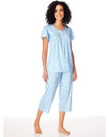 Floral-Print Capris Pajama Set thumbnail number 1