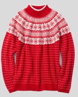 Snowflake Fair Isle Mockneck Sweater thumbnail number 3