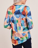 Alfred Dunner® Moody Blues Geometric Stained Glass Top thumbnail number 2