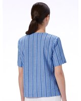 Seersucker Stripe Button Front Top thumbnail number 2