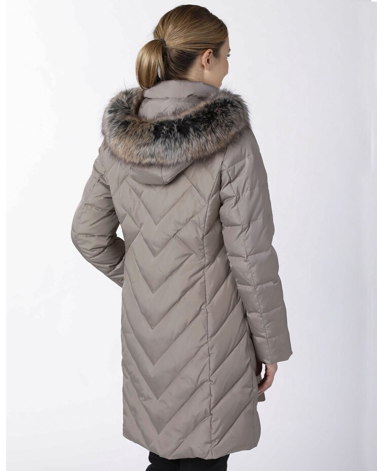 London Fog Faux-Fur Trimmed Down Coat image number 2