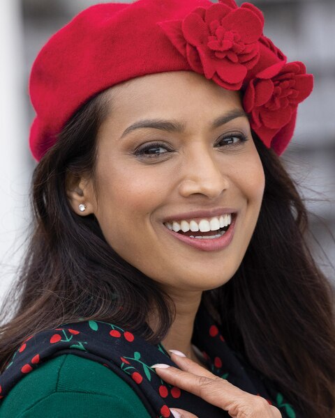 Wool Flower Beret