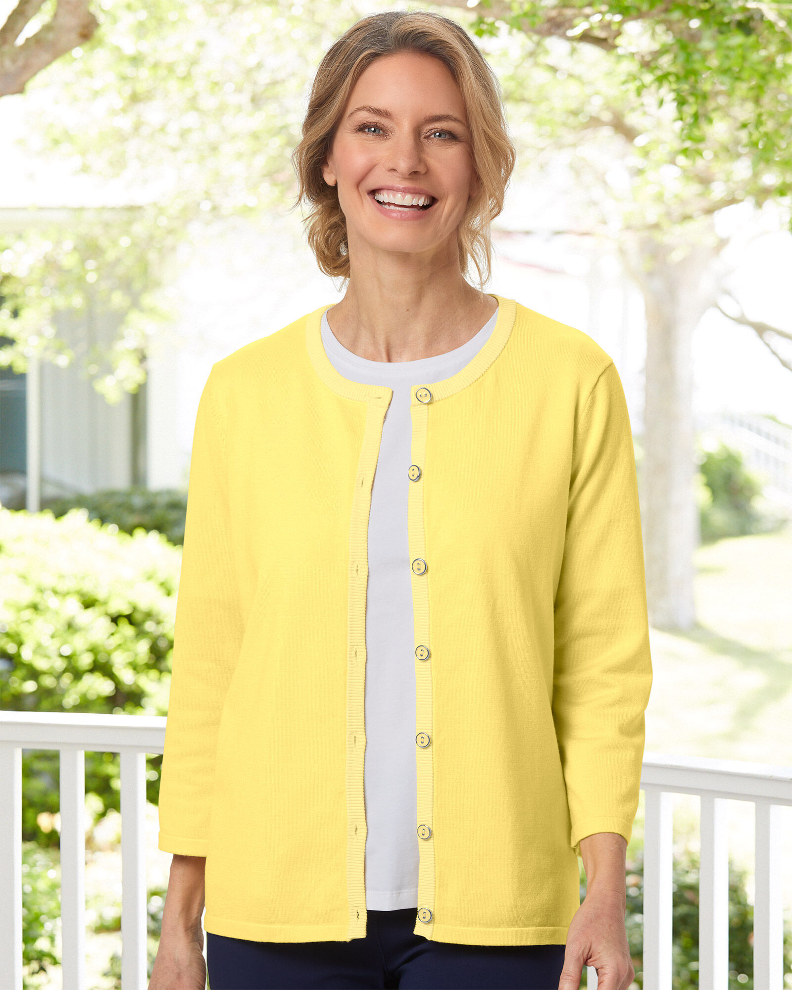 Madison Tonal Tipped Cardigan