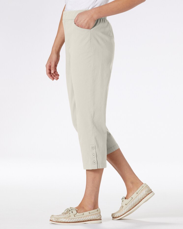Dennisport Button-Hem Capris image number 2