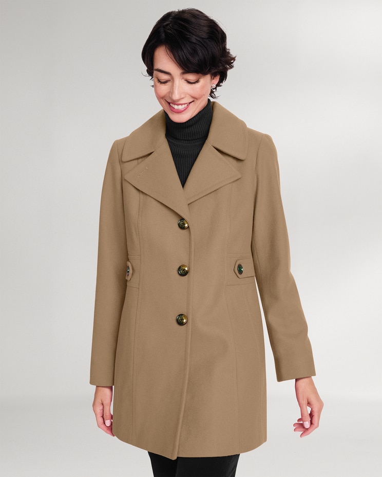 London Fog® Side-Tab Wool Coat image number 1
