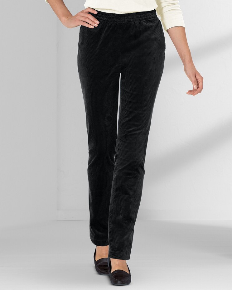 Stretch Wide-Wale Corduroy Pull-On Pants image number 1