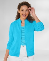 Bayside Cotton Zip-Front Cardigan thumbnail number 1