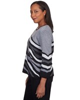 Alfred Dunner® Animal Jacquard Crew Neck Sweater thumbnail number 4